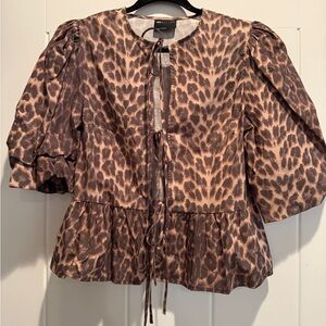 ASOS Brown Leopard Print Blouse